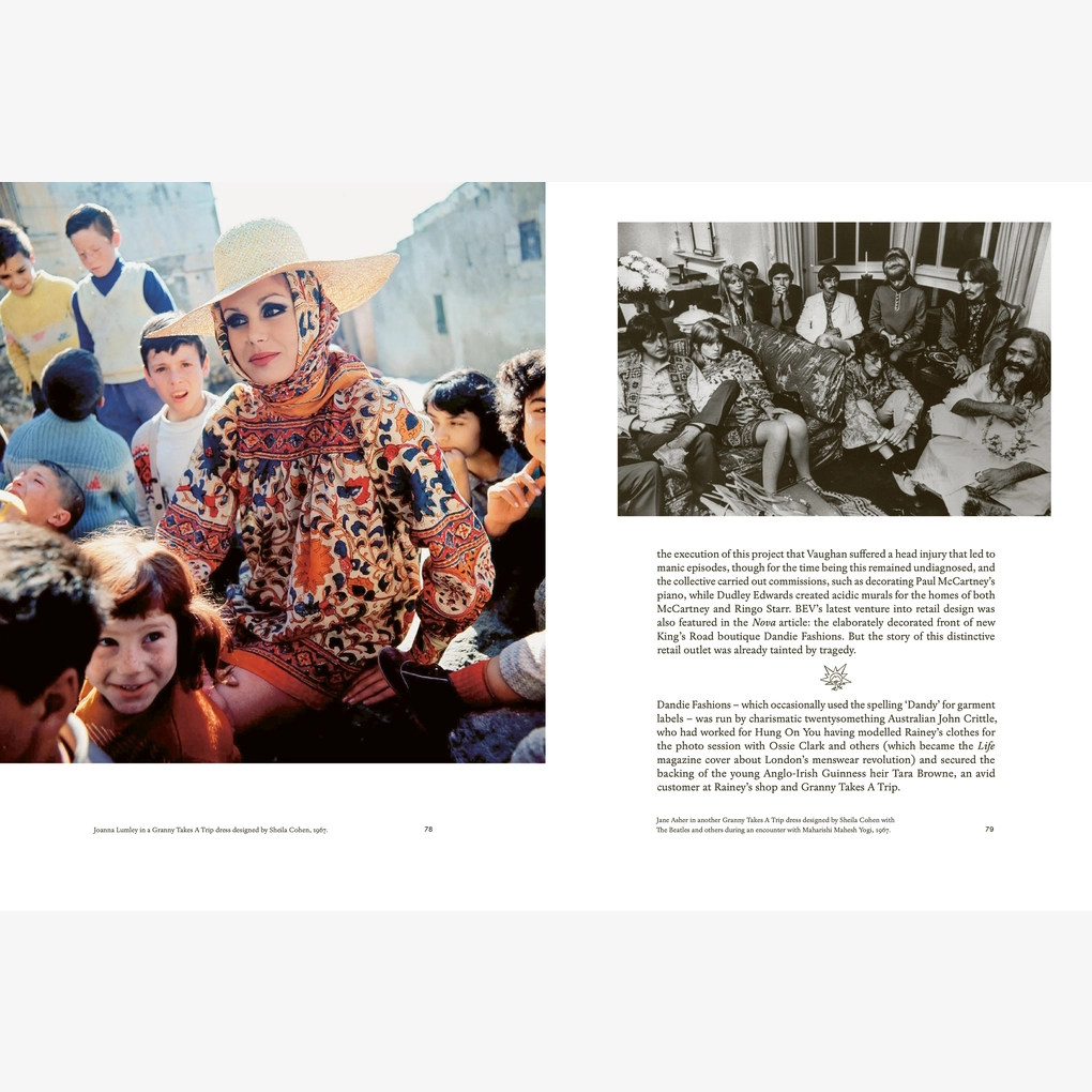 An interior spread, featuring a photograph of Joanna Lumley